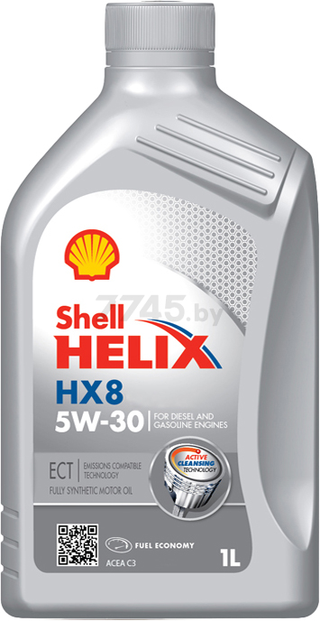 Моторное масло 5W30 синтетическое SHELL Helix HX8 ECT 1 л (550048140)