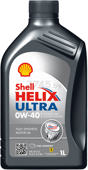 Моторное масло 0W40 синтетическое SHELL Helix Ultra 1 л (550065926)