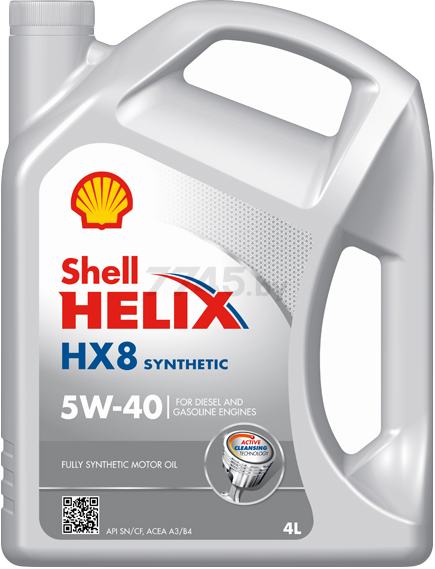 Моторное масло 5W40 синтетическое SHELL Helix HX8 Synthetic 4 л (550052837)