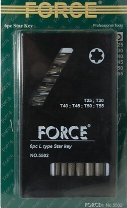 Набор ключей Torx T25-T55 6 предметов FORCE (5502) - Фото 2
