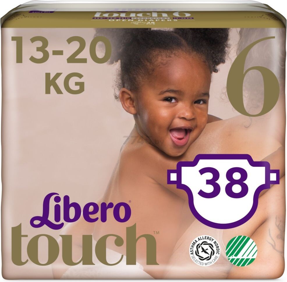Подгузники LIBERO Touch 6 Extra Large 13-20 кг 38 штук (7322541071039)