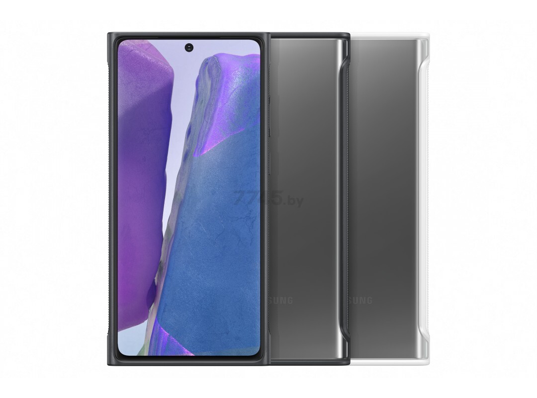 Чехол Samsung Clear Protective Cover для Note20 прозрачный с черной рамкой (EF-GN980CBEGRU) - Фото 6