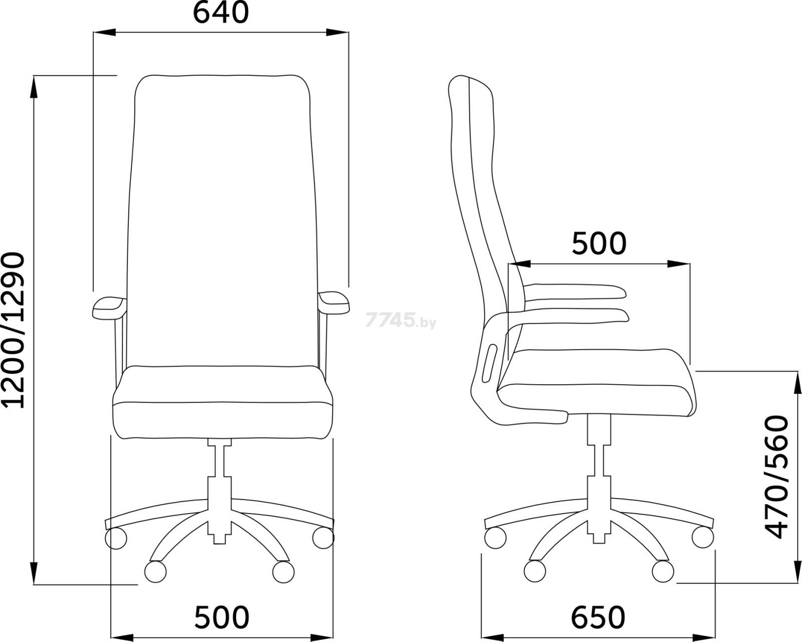 Кресло компьютерное AKSHOME Leto серый (65893) - Фото 6