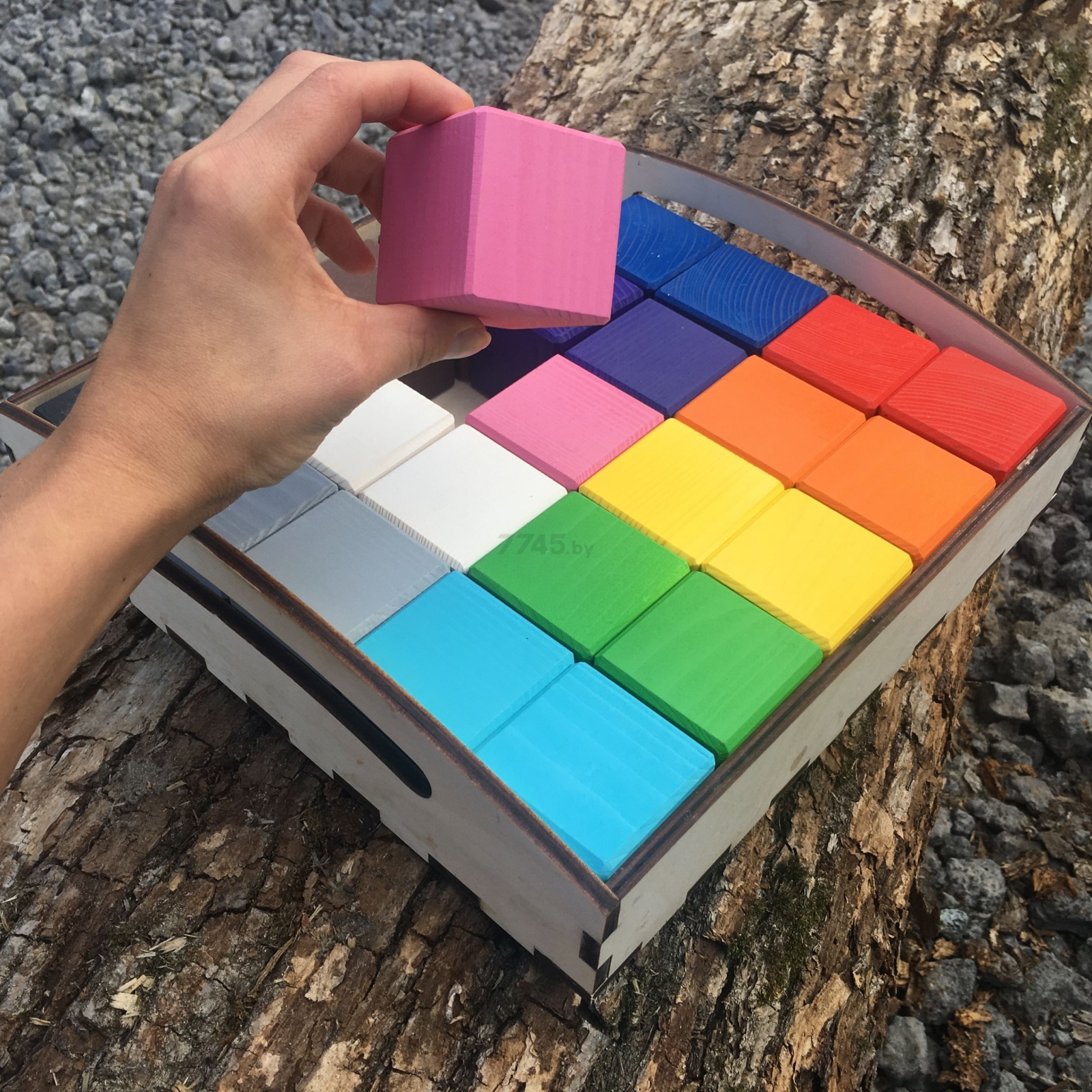 Игра развивающая УЛАНИК Цветные кубики и карточки большие (SCUB01C2504U) - Фото 5