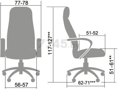 Кресло компьютерное METTA LK-3 Ch 723 коричневый (LK-3Ch 723) - Фото 3