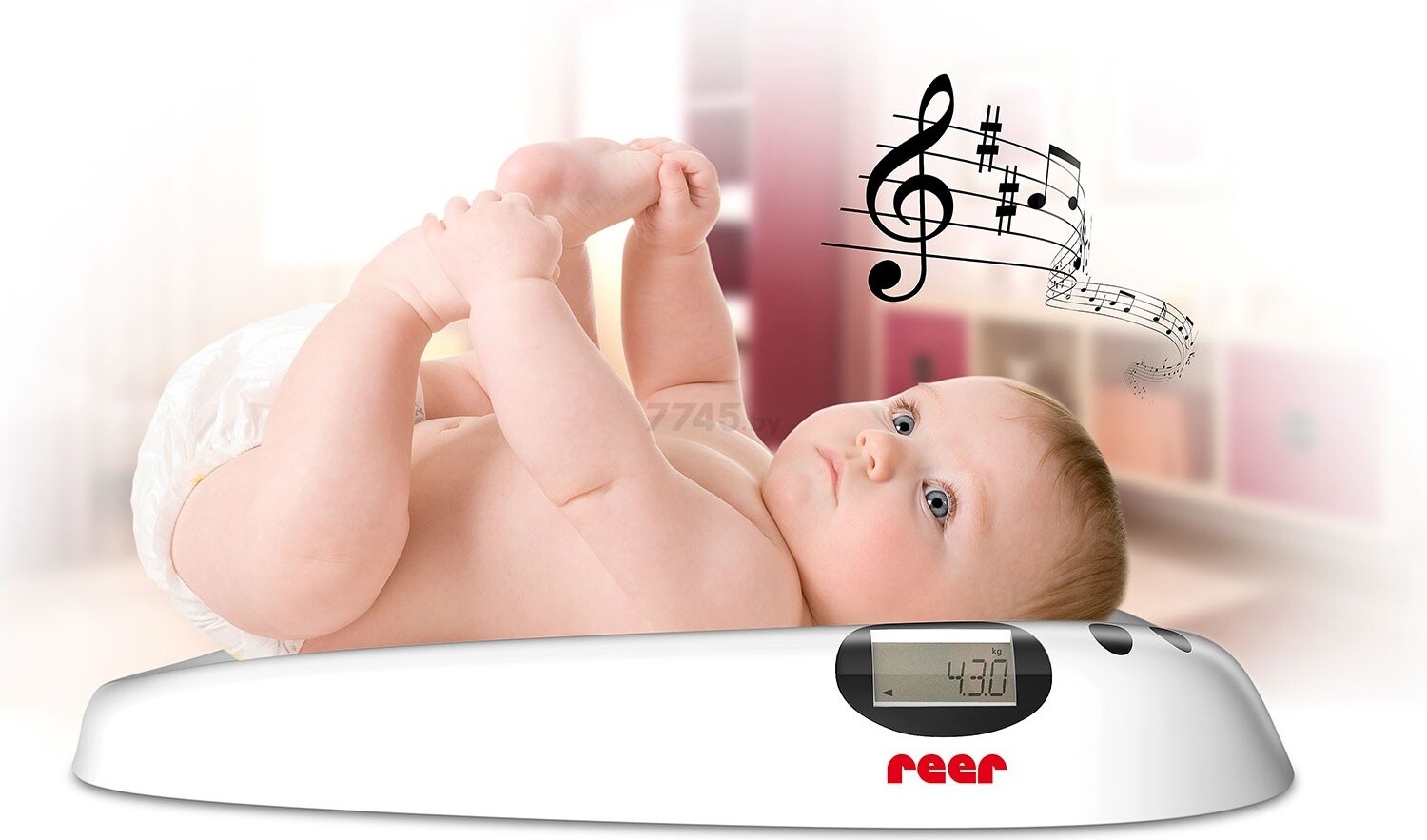 Весы для новорожденных детские REER с музыкой Babywaage (6409) - Фото 2