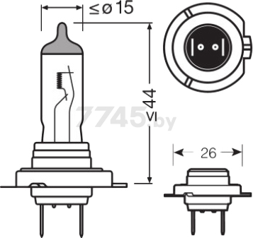 Лампа галогенная автомобильная OSRAM Ultra Life H7 (64210ULT) - Фото 4