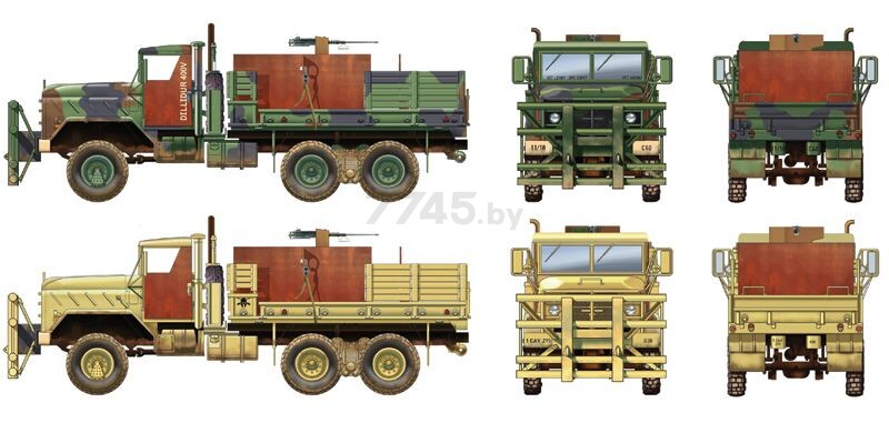 Сборная модель ITALERI Бронированный вооружённый грузовик M923 HILLBILLY 1:35 (6513) - Фото 3