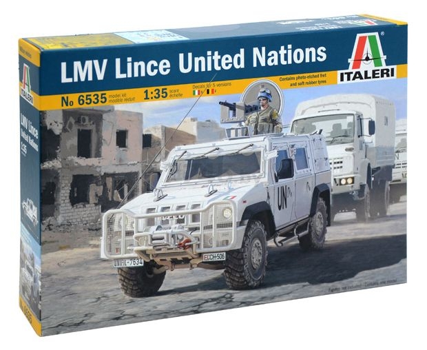 Сборная модель ITALERI Многоцелевой бронированный автомобиль LMV LINCE ООН 1:35 (6535)
