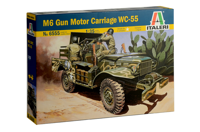 Сборная модель ITALERI Самоходная артиллерийская установка M6 WC-55 с фигуркой 1:35 (6555)