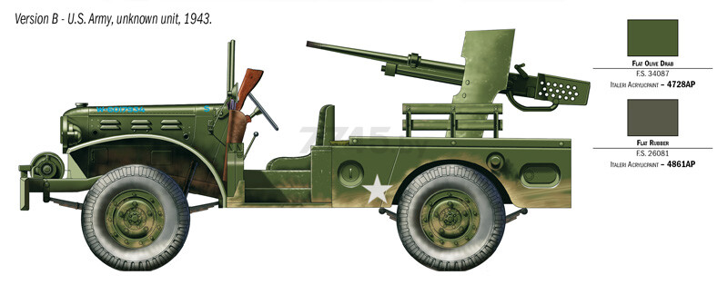 Сборная модель ITALERI Самоходная артиллерийская установка M6 WC-55 с фигуркой 1:35 (6555) - Фото 4