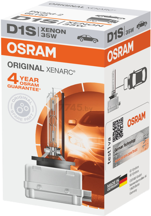 Лампа ксеноновая автомобильная OSRAM Xenarc Original D1S (66140) - Фото 3