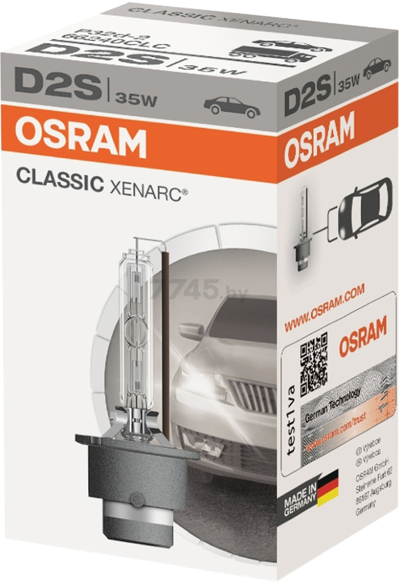 Лампа ксеноновая автомобильная OSRAM Xenarc Classic D2S (66240CLC) - Фото 2