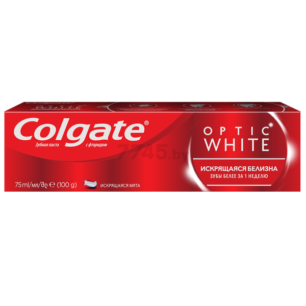 Зубная паста COLGATE Optic White 75 мл (6920354811869) - Фото 2