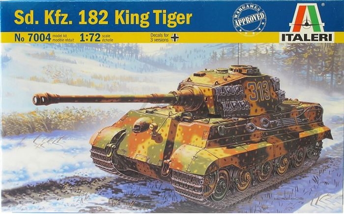 Сборная модель ITALERI Немецкий тяжелый танк Sd Kfz 182 King Tiger 1:72 (7004)