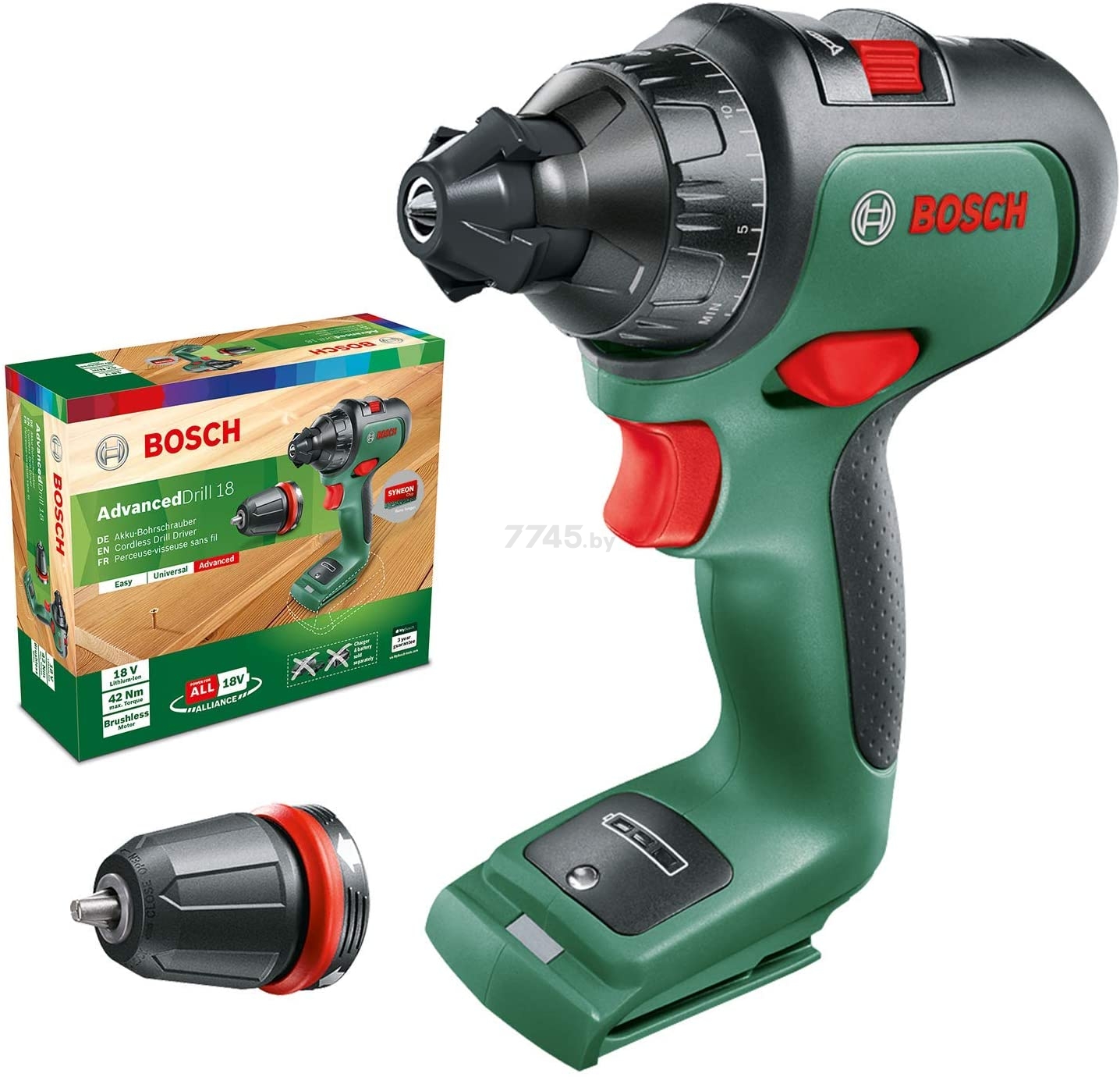 Дрель-шуруповерт аккумуляторная BOSCH AdvancedDrill 18 (06039B5009)