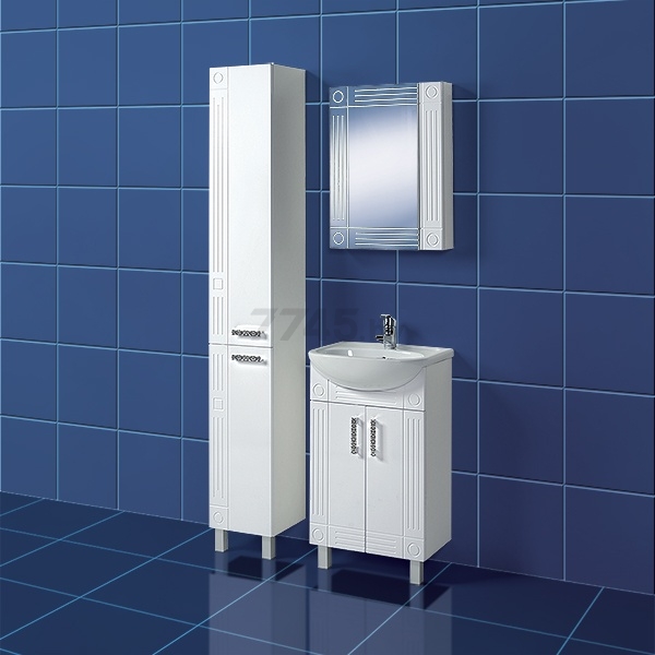 Шкаф с зеркалом для ванной АКВАЛЬ Оливия 50 (EO.04.50.00.N) - Фото 2