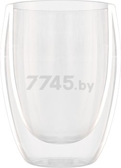 Стакан стеклянный QWERTY Puro с двойными стенками 350 мл (74004) - Фото 2