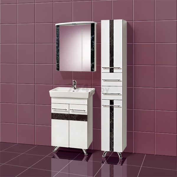 Шкаф с зеркалом для ванной АКВАЛЬ Токио 60 (ТОКИО.04.60.02.L) - Фото 2