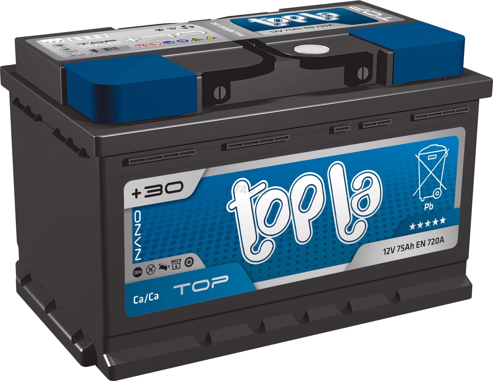 Аккумулятор автомобильный TOPLA Top 75 А·ч (118072)