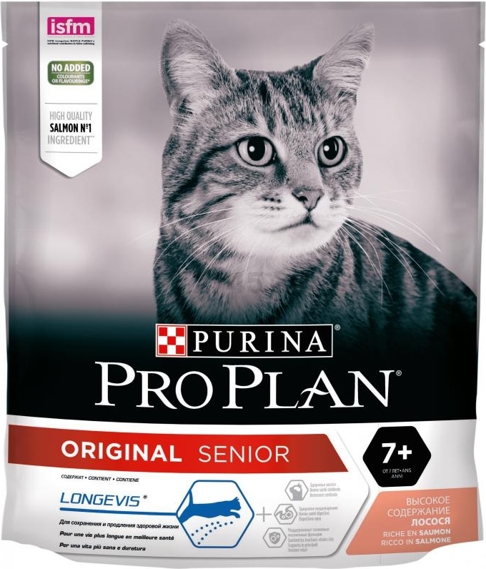Сухой корм для пожилых кошек PURINA PRO PLAN Original Senior лосось 0,4 кг (7613036545006)