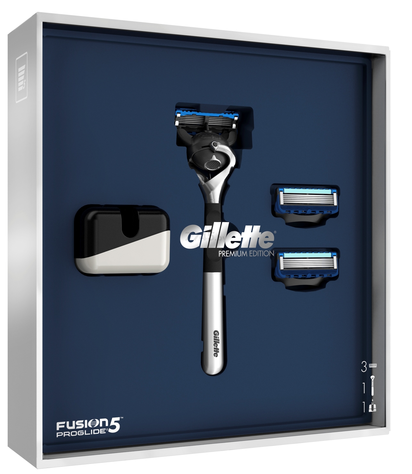 Набор подарочный GILLETTE Станок Fusion5 ProGlide FlexBall хром и Подставка (7702018507665) - Фото 2