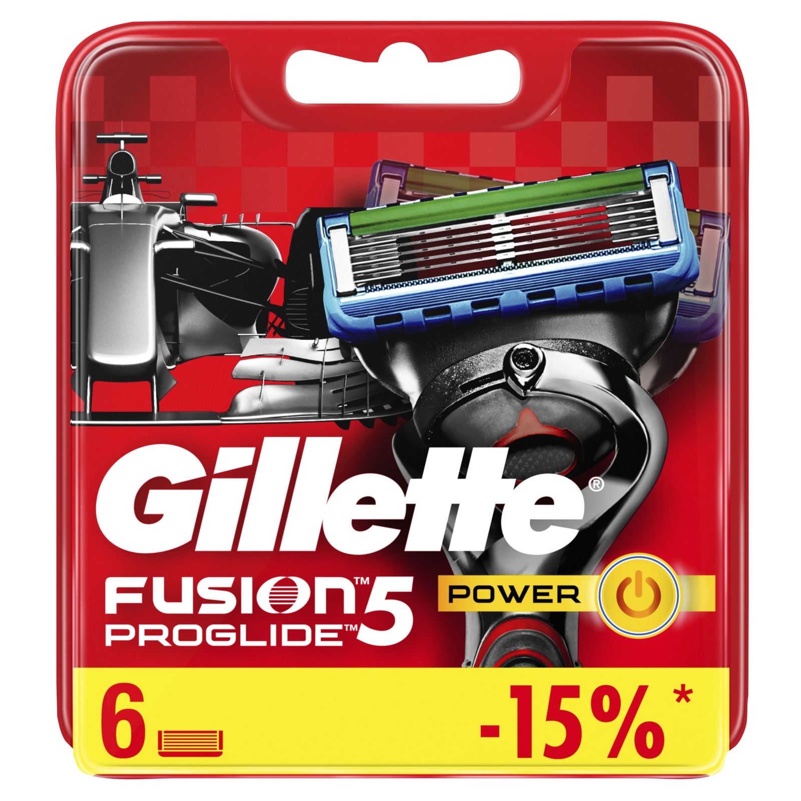 Кассеты сменные GILLETTE Fusion5 ProGlide Power 6 штук (7702018510047) - Фото 3