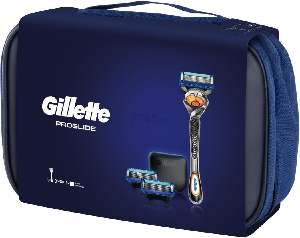 Набор подарочный GILLETTE Fusion5 Станок ProGlide с кассетой, Сменные кассеты 2 штуки, Чехол и Косметичка (7702018565863) - Фото 3