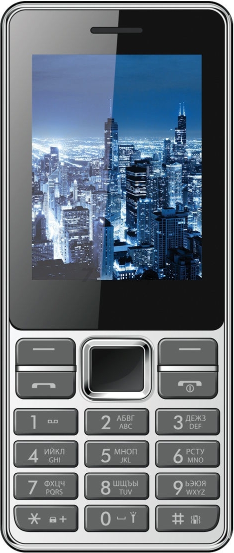 Мобильный телефон VERTEX D514 черный/серебристый