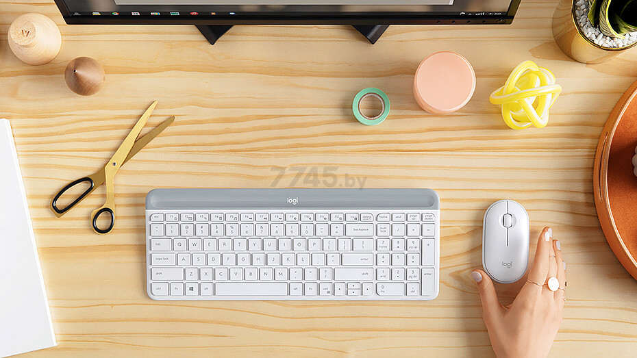Комплект беспроводной клавиатура и мышь LOGITECH MK470 Slim Wireless Combo - Фото 8