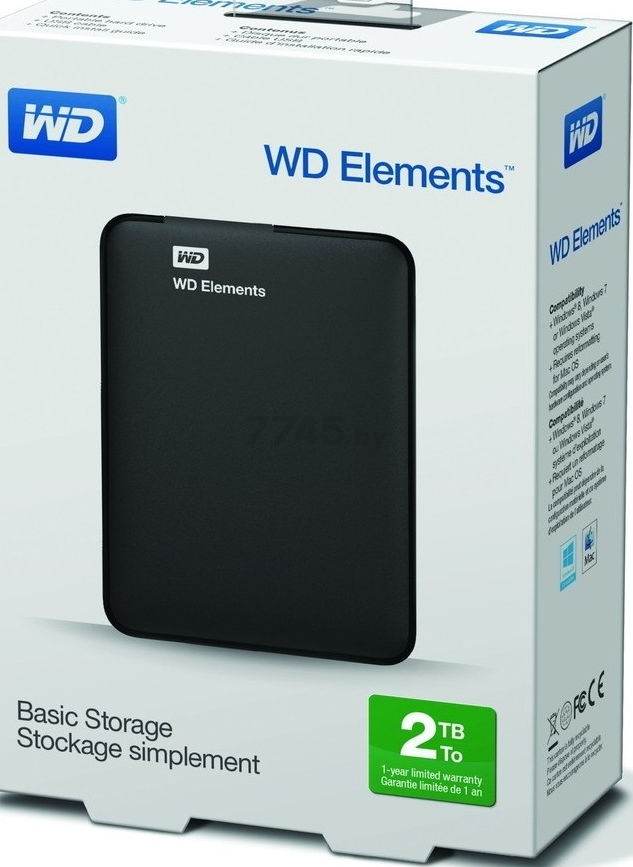 Внешний жесткий диск WESTERN DIGITAL Elements Portable 2TB (WDBU6Y0020BBK-WESN) - Фото 8
