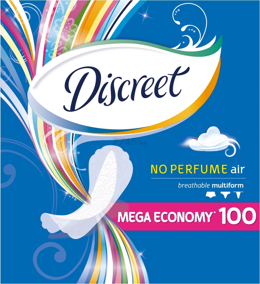 Ежедневные гигиенические прокладки DISCREET Air Multiform 100 штук (8001090161918) - Фото 2