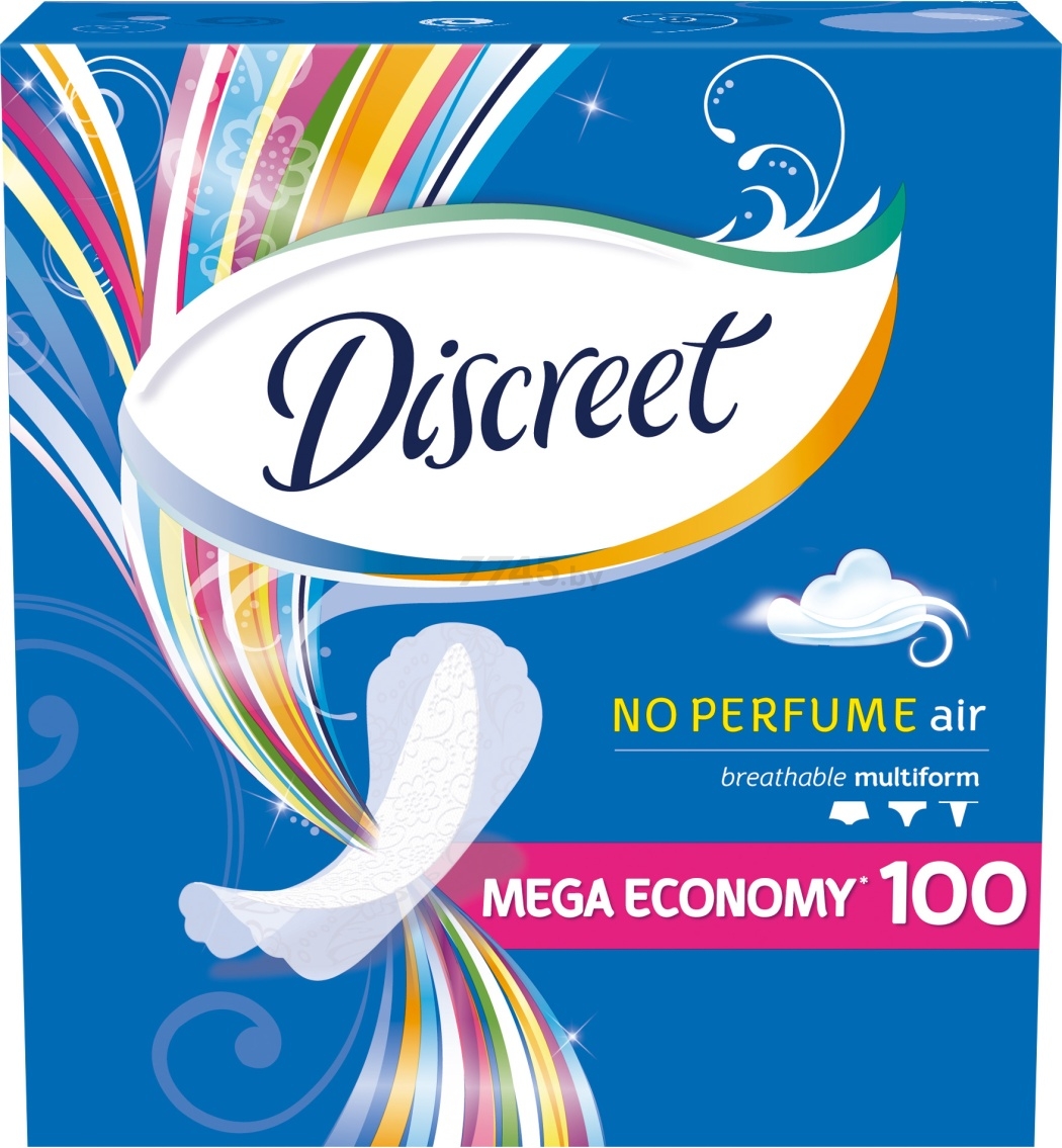 Ежедневные гигиенические прокладки DISCREET Air Multiform 100 штук (8001090161918) - Фото 4