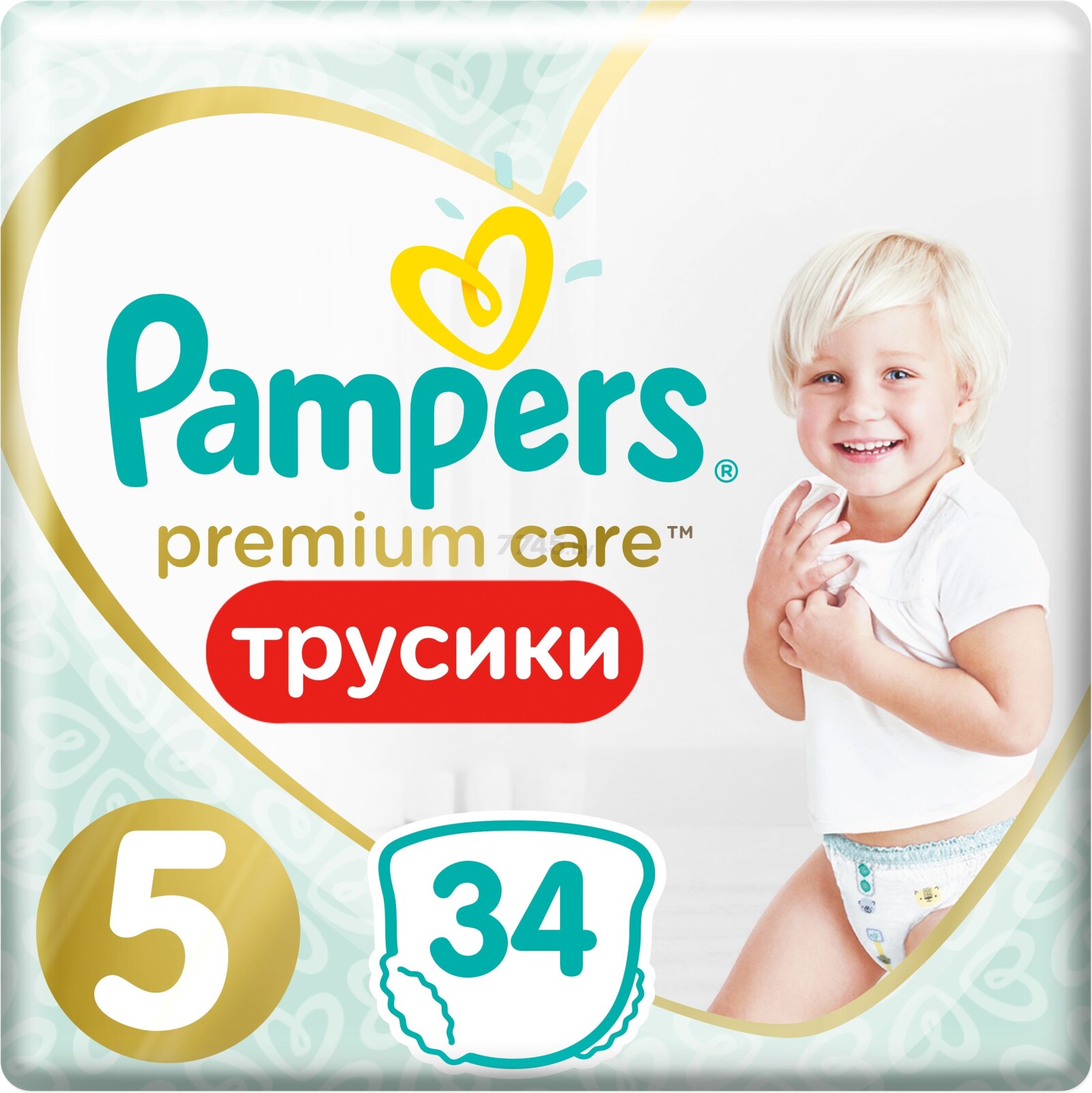 Подгузники-трусики PAMPERS Premium Care Pants 5 Junior 12-17 кг 34 штуки (8001090759870)