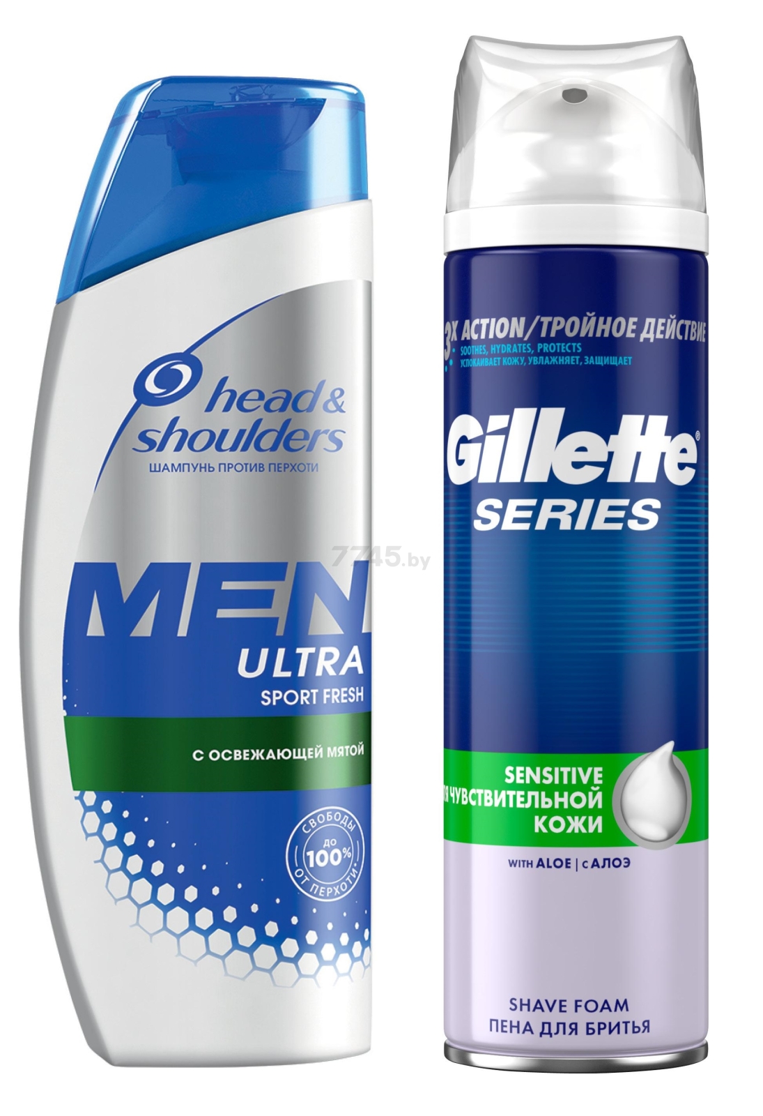 Набор подарочный Пена для бритья GILLETTE Series для чувствительной кожи 250 мл и Шампунь Head&Shoulders Sports Fresh 200 мл (8001090953155) - Фото 3