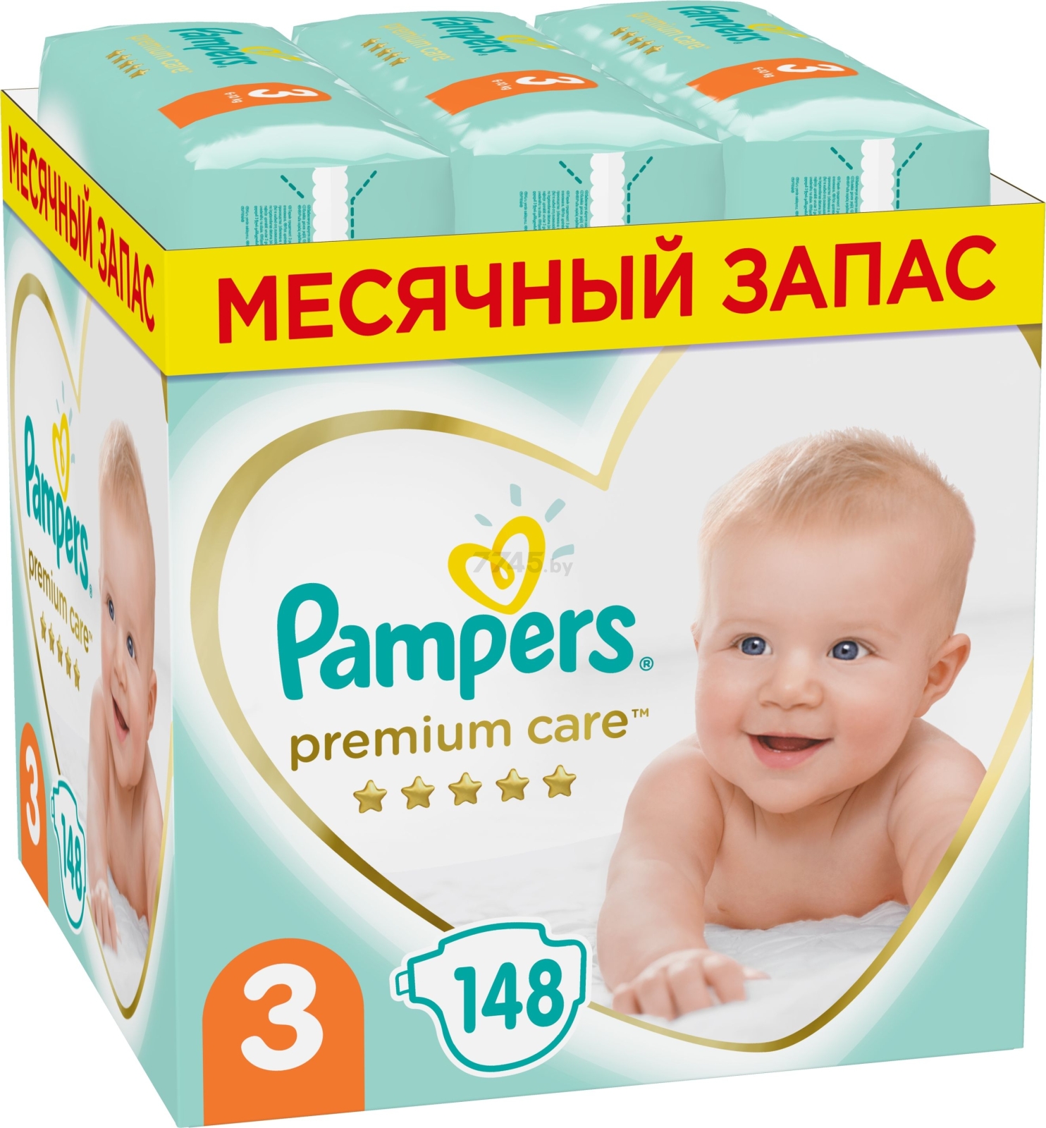 Подгузники PAMPERS Premium Care 3 Midi 6-10 кг 148 штук (8001841648828) - Фото 2