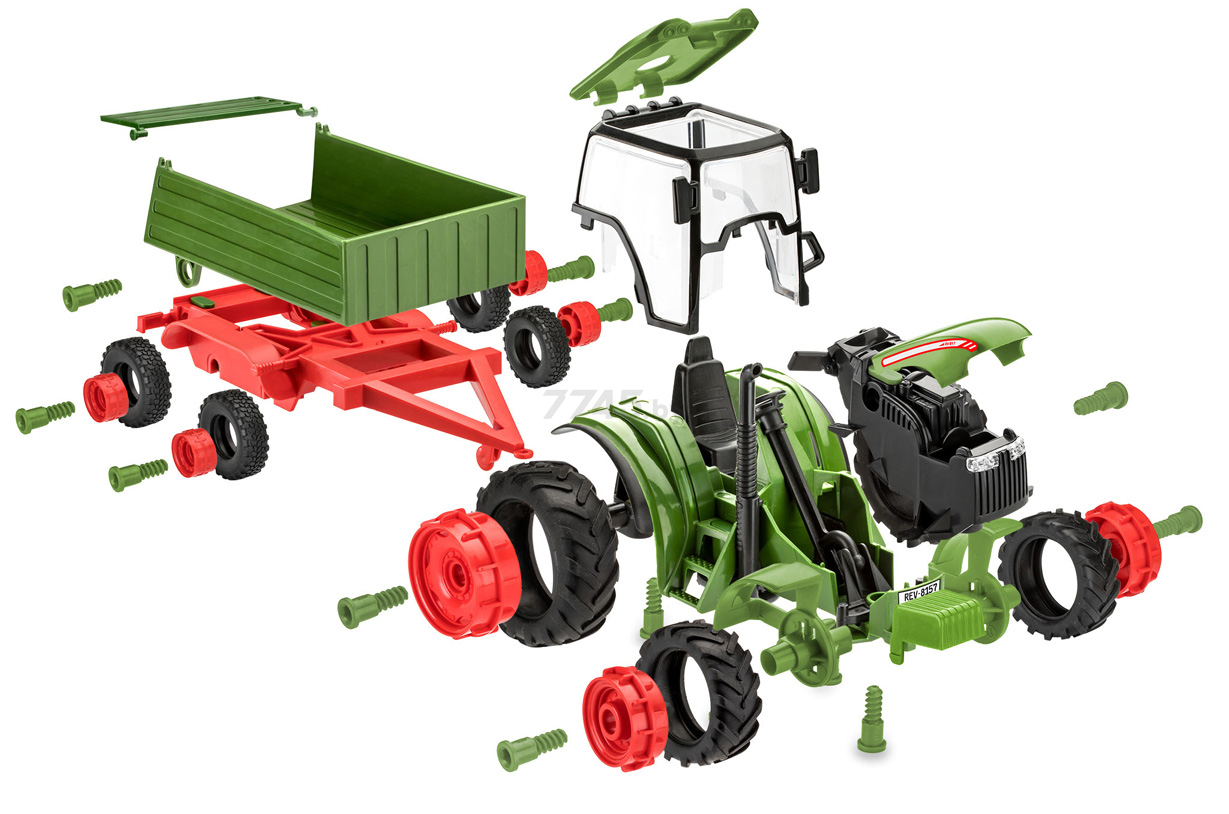 Сборная модель REVELL Трактор с прицепом и фигуркой 1:20 4+ (817) - Фото 5