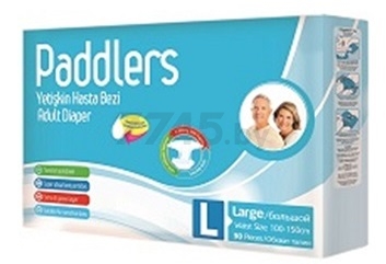 Подгузники для взрослых PADDLERS Jumbo Pack Large-30 100-150 см 30 штук (P1282)