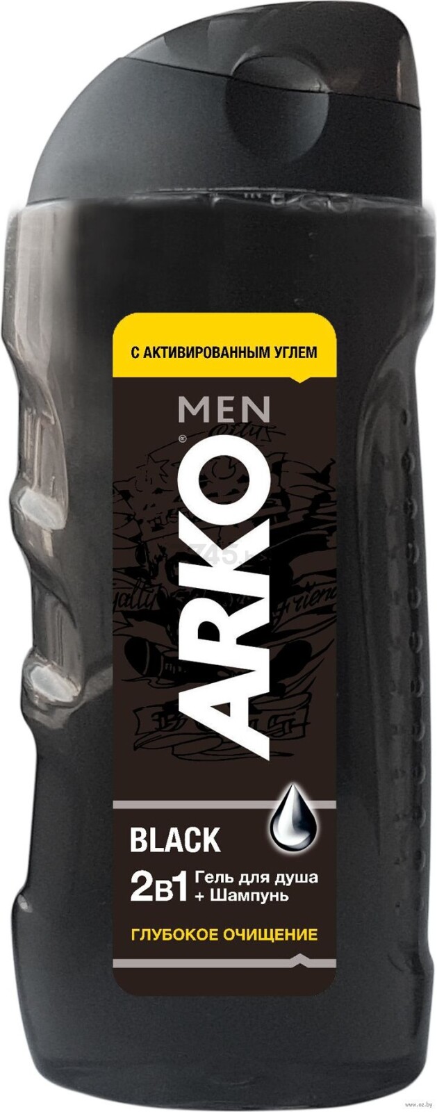 Гель-шампунь для душа ARKO Men BLACK 2в1 260 мл (8690506490843)