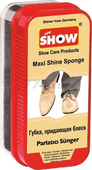 Губка для обуви из гладкой кожи SHOW Придающая блеск макси бесцветный (8698623900429)