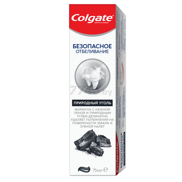 Зубная паста COLGATE Безопасное отбеливание Природный уголь 75 мл (8718951254985) - Фото 5