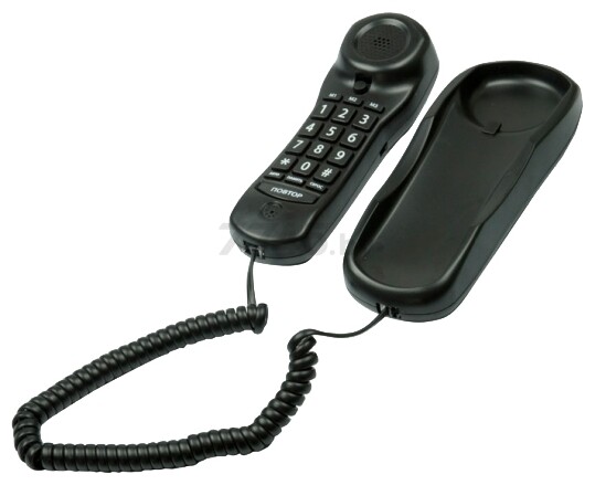 Телефон домашний проводной RITMIX RT-003 Black - Фото 2