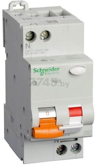 Дифавтомат SCHNEIDER ELECTRIC АД63 1P+N C40 тип A 30мА (11475)