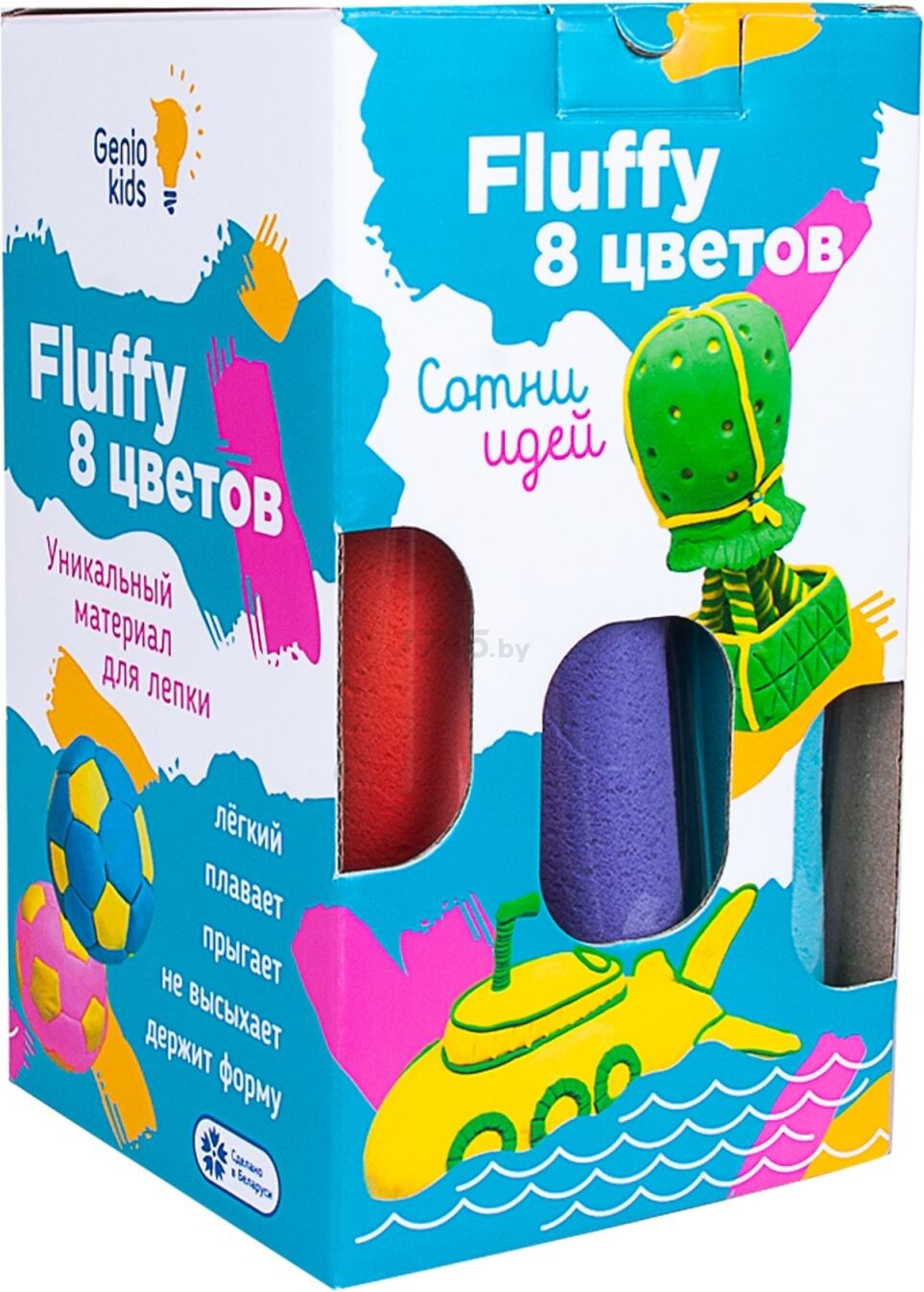 Набор для лепки GENIO KIDS Fluffy Воздушный пластилин 8 цветов (TA1503)
