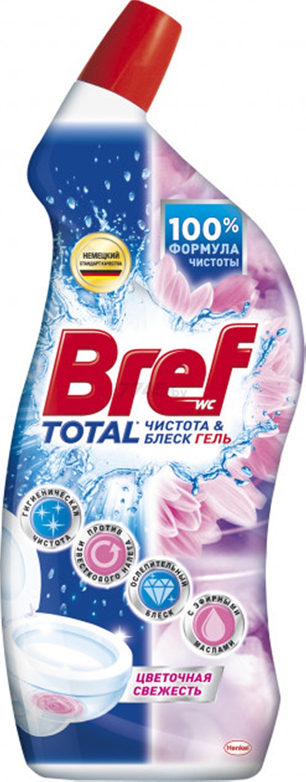 Средство чистящее для унитаза BREF Тотал Чистота и Блеск Цветочная свежесть 0,7 л (9000101311938)