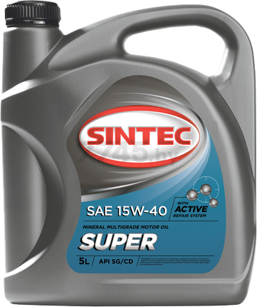 Моторное масло 15W40 минеральное SINTEC Super 5 л (900315)