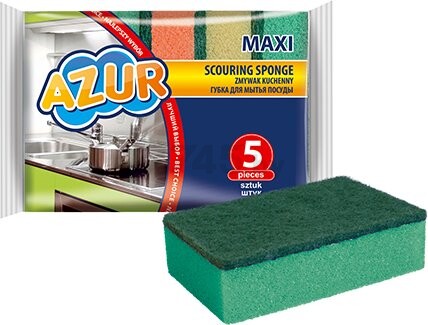Губки кухонные AZUR Maxi 5 штуки (9281032016)