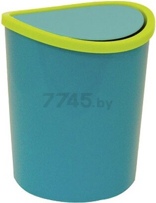 Ведро мусорное IDEA 1,6 л бирюзовый (М2490)