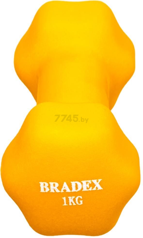 Гантель неопреновая BRADEX 1 кг желтый (SF 0540) - Фото 2