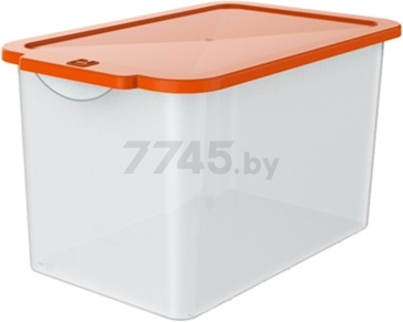 Коробка для хранения вещей пластиковая BEROSSI Wow Cristal мандарин (ИК24440000)